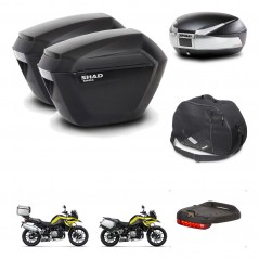 SHAD Baul SH48 + soporte montaje maletas sh23 accesorios TITANIUM PREMIUM KIT-464198