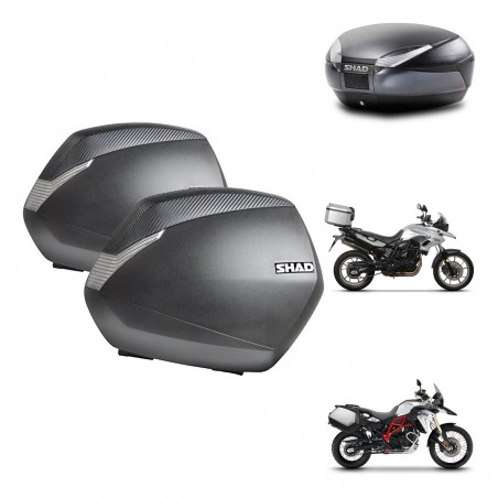 SHAD Baul SH48 + soporte montaje maletas SH36 DARK GREY PREMIUM KIT-464226