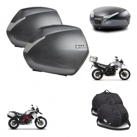 SHAD SH48 trunk + mounting bracket SH36 suitcases accessories DARK GREY PREMIUM KIT-464227