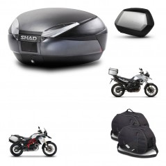 SHAD SH35 PREMIUM suitcases + mounting bracket SH48 trunk accessories DARK GREY KIT-464230