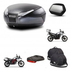 SHAD SH35 PREMIUM suitcases + mounting bracket SH48 trunk accessories DARK GREY KIT-464236