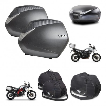 SHAD Baul SH48 + soporte montaje maletas SH36 accesorios DARK GREY PREMIUM KIT-464239