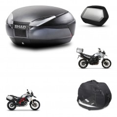 SHAD SH35 PREMIUM suitcases + mounting bracket SH48 trunk accessories DARK GREY KIT-464241