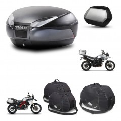 SHAD SH35 PREMIUM suitcases + mounting bracket SH48 trunk accessories DARK GREY KIT-464242