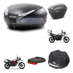 SHAD Maletas sh23 alu + soporte montaje baul SH48 accesorios DARK GREY PREMIUM KIT-464249