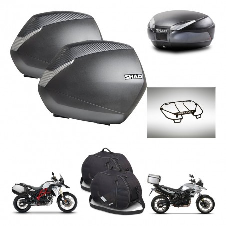 SHAD Baul SH48 + soporte montaje maletas SH36 accesorios DARK GREY PREMIUM KIT-464251