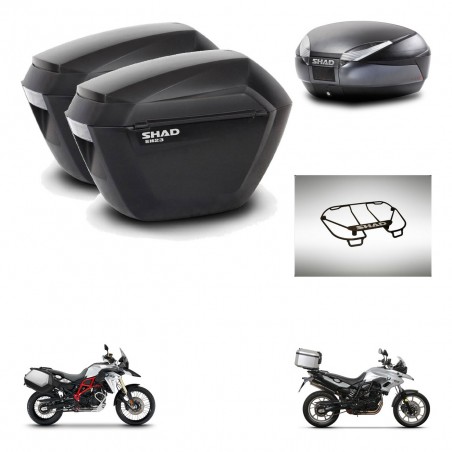 SHAD SH48 trunk + mounting bracket sh23 suitcases accessories DARK GREY PREMIUM KIT-464252