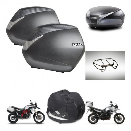 SHAD Baul SH48 + soporte montaje maletas SH36 accesorios DARK GREY PREMIUM KIT-464262