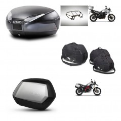 SHAD SH35 PREMIUM suitcases + mounting bracket SH48 trunk accessories DARK GREY KIT-464266