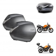 SHAD Baul SH48 + soporte montaje maletas SH36 DARK GREY PREMIUM KIT-464282