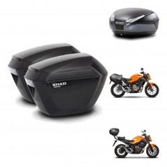 SHAD Baul SH48 + soporte montaje maletas sh23 DARK GREY PREMIUM KIT-464284
