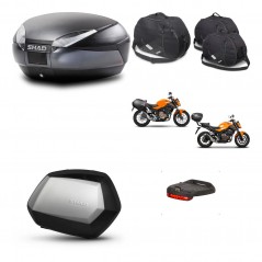 SHAD SH35 PREMIUM suitcases + mounting bracket SH48 trunk accessories DARK GREY KIT-464304