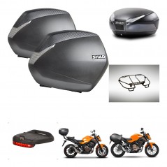 SHAD Baul SH48 + soporte montaje maletas SH36 accesorios DARK GREY PREMIUM KIT-464312