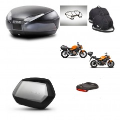 SHAD SH35 PREMIUM suitcases + mounting bracket SH48 trunk accessories DARK GREY KIT-464316