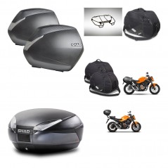 SHAD Baul SH48 + soporte montaje maletas SH36 accesorios DARK GREY PREMIUM KIT-464319
