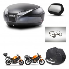 SHAD SH35 PREMIUM suitcases + mounting bracket SH48 trunk accessories DARK GREY KIT-464321