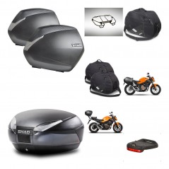 SHAD SH48 trunk + mounting bracket SH36 suitcases accessories DARK GREY PREMIUM KIT-464325