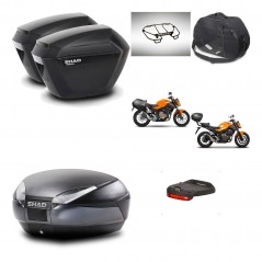 SHAD SH48 trunk + mounting bracket sh23 suitcases accessories DARK GREY PREMIUM KIT-464326