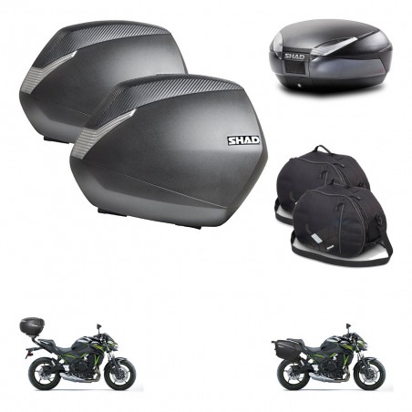 SHAD Baul SH48 + soporte montaje maletas SH36 accesorios DARK GREY PREMIUM KIT-464339
