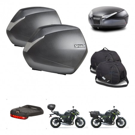 SHAD SH48 trunk + mounting bracket SH36 suitcases accessories DARK GREY PREMIUM KIT-464345