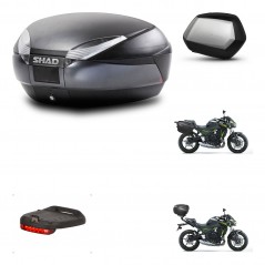 SHAD SH35 PREMIUM suitcases + mounting bracket SH48 trunk accessories DARK GREY KIT-464347