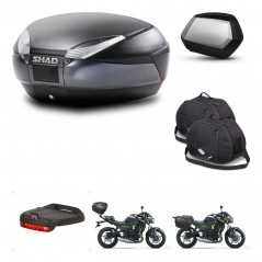 SHAD SH35 PREMIUM suitcases + mounting bracket SH48 trunk accessories DARK GREY KIT-464348