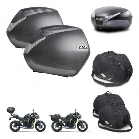 SHAD Baul SH48 + soporte montaje maletas SH36 accesorios DARK GREY PREMIUM KIT-464351