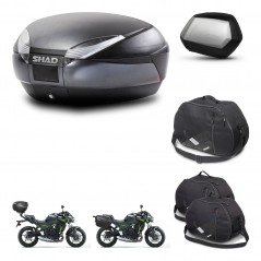SHAD SH35 PREMIUM suitcases + mounting bracket SH48 trunk accessories DARK GREY KIT-464354