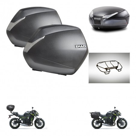 SHAD Baul SH48 + soporte montaje maletas SH36 accesorios DARK GREY PREMIUM KIT-464362