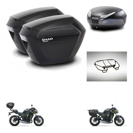 SHAD Baul SH48 + soporte montaje maletas sh23 accesorios DARK GREY PREMIUM KIT-464364