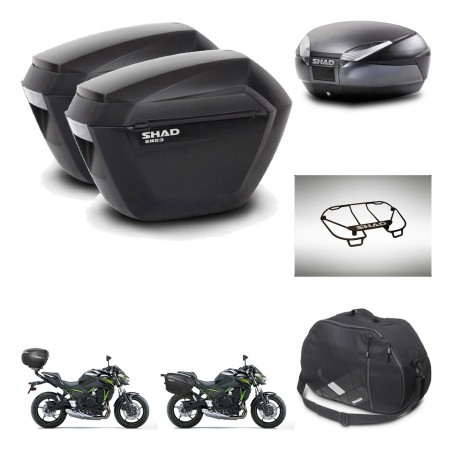 SHAD Baul SH48 + soporte montaje maletas sh23 accesorios DARK GREY PREMIUM KIT-464376