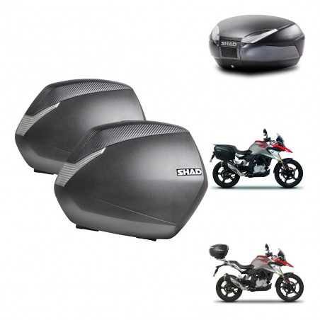 SHAD Baul SH48 + soporte montaje maletas SH36 DARK GREY PREMIUM KIT-464386