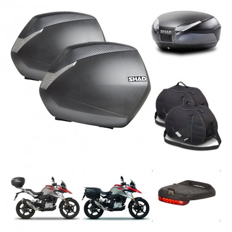 SHAD Baul SH48 + soporte montaje maletas SH36 accesorios DARK GREY PREMIUM KIT-464393