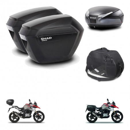 SHAD Baul SH48 + soporte montaje maletas sh23 accesorios DARK GREY PREMIUM KIT-464400