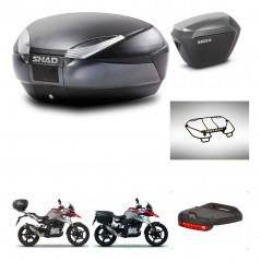 SHAD Maletas sh23 alu + soporte montaje baul SH48 accesorios DARK GREY PREMIUM KIT-464421
