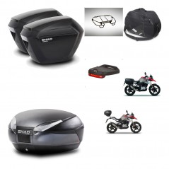 SHAD SH48 trunk + mounting bracket sh23 suitcases accessories DARK GREY PREMIUM KIT-464430