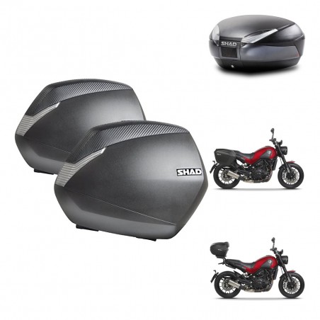 SHAD Baul SH48 + soporte montaje maletas SH36 DARK GREY PREMIUM KIT-464434