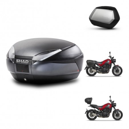 SHAD SH35 PREMIUM suitcases + mounting bracket SH48 trunk DARK GREY KIT-464437