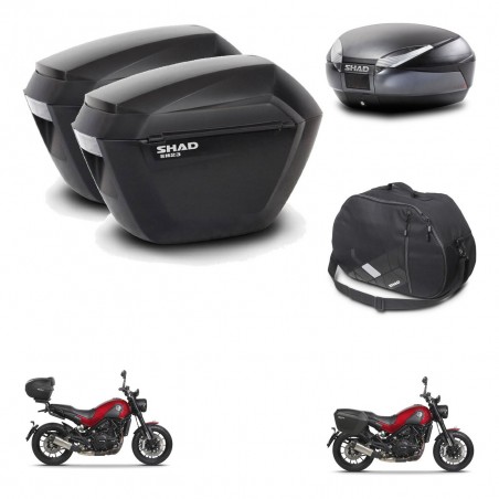 SHAD Baul SH48 + soporte montaje maletas sh23 accesorios DARK GREY PREMIUM KIT-464448