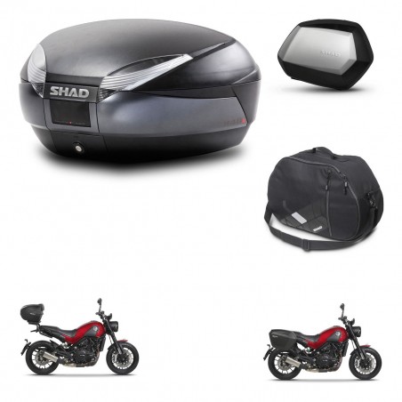 SHAD SH35 PREMIUM suitcases + mounting bracket SH48 trunk accessories DARK GREY KIT-464449