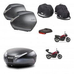SHAD Baul SH48 + soporte montaje maletas SH36 accesorios DARK GREY PREMIUM KIT-464453