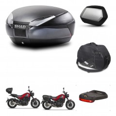 SHAD SH35 PREMIUM suitcases + mounting bracket SH48 trunk accessories DARK GREY KIT-464455