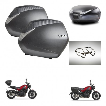 SHAD Baul SH48 + soporte montaje maletas SH36 accesorios DARK GREY PREMIUM KIT-464458