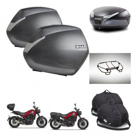 SHAD Baul SH48 + soporte montaje maletas SH36 accesorios DARK GREY PREMIUM KIT-464459