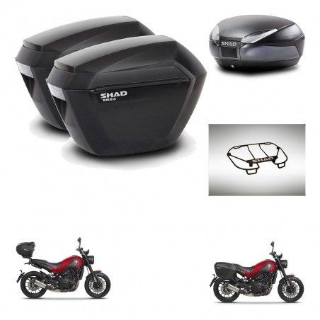 SHAD SH48 trunk + mounting bracket sh23 suitcases accessories DARK GREY PREMIUM KIT-464460