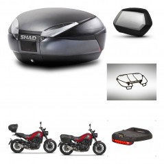 SHAD SH35 PREMIUM suitcases + mounting bracket SH48 trunk accessories DARK GREY KIT-464467