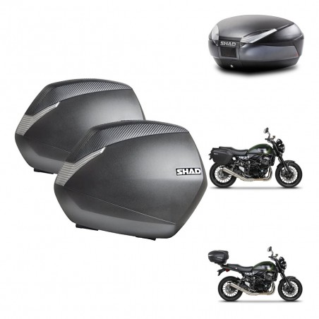 SHAD Baul SH48 + soporte montaje maletas SH36 DARK GREY PREMIUM KIT-464482