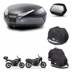 SHAD SH35 PREMIUM suitcases + mounting bracket SH48 trunk accessories DARK GREY KIT-464498