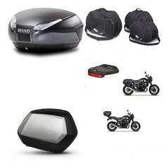 SHAD SH35 PREMIUM suitcases + mounting bracket SH48 trunk accessories DARK GREY KIT-464504