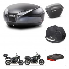 SHAD Maletas sh23 alu + soporte montaje baul SH48 accesorios DARK GREY PREMIUM KIT-464505